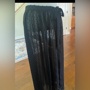 Swimsuit cover-up swiss dot Beautiful Beach with tie Sz sm